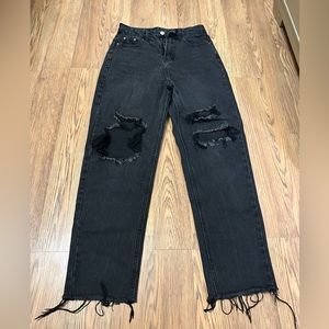Women’s black ripped jeans, size extra small